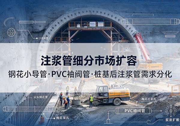 阜平注浆管细分市场扩容，隧道钢花小导管、PVC 袖阀管、桩基后注浆管需求分化